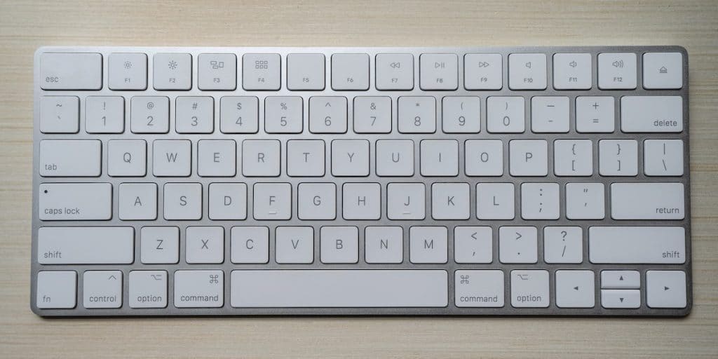 Membrane keyboard, an Apple Magic keyboard.