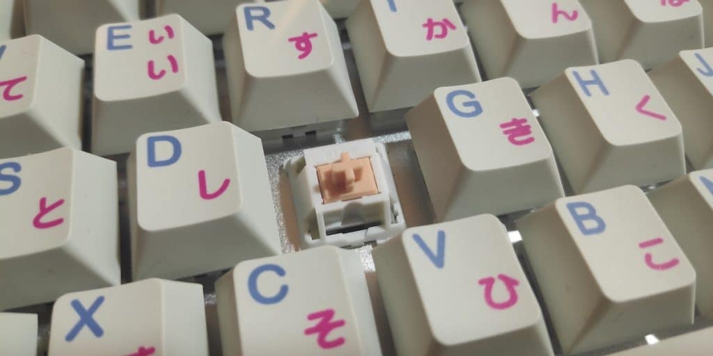 Holy panda switch inside a mechanical keyboard - Author: KazlMatas