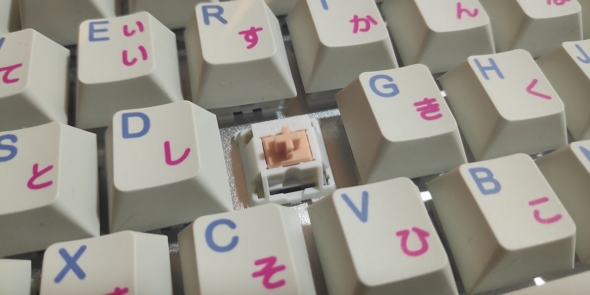 Holy panda switch inside a mechanical keyboard - Author: KazlMatas