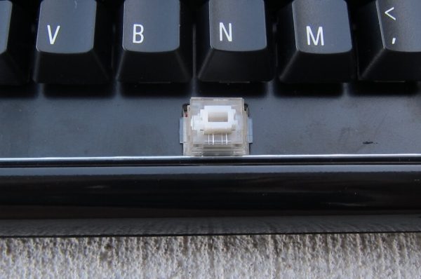 Spacebar stabilizer on mechanical keyboard.