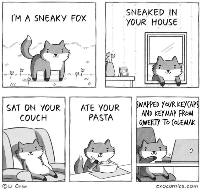 That sneaky fox!

📸 Credit: pedrorq

#mechkeybs #mechanicalkeyboards #keyboards #pc #pcgaming #pcgamingsetup #office #battlestations #officeaccessories #love #cool #computers #work #tech